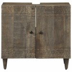 vidaXL Dulap pentru chiuveta de baie, 62x33x58 cm, lemn masiv de mango vidaXL Dulap pentru chiuveta de baie, 62x33x58 cm, lemn masiv de mango