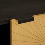 vidaXL Masă de cafea Negru și Aur 80 x 50 x 40 cm