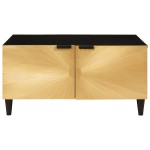 vidaXL Masă de cafea Negru și Aur 80 x 50 x 40 cm