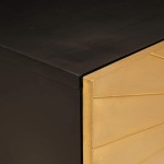 vidaXL Masă de cafea Negru și Aur 80 x 50 x 40 cm