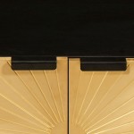 vidaXL Masă de cafea Negru și Aur 80 x 50 x 40 cm