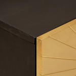 vidaXL Noptieră cu sertar Negru și Aur 50 x 33 x 60 cm