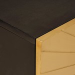 vidaXL Cabinet TV cu raft Negru și Aur 105 x 33 x 46 cm Lemn compozit