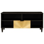 vidaXL Cabinet TV cu raft Negru și Aur 100 x 33 x 46 cm Lemn compozit