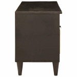 vidaXL Cabinet TV cu raft Negru și Aur 100 x 33 x 46 cm Lemn compozit