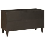 vidaXL Cabinet TV cu sertar Negru și Aur 80 x 33 x 46 cm Lemn compozit