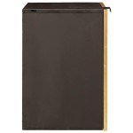 vidaXL Dulap de Baie Negru și Aur 38 x 33 x 48 cm Lemn de mango solid