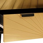 vidaXL Dulap lateral cu sertar cu ușă Negru și Aur 60 x 33.5 x 100 cm