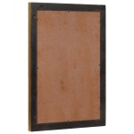 vidaXL Oglindă pentru baie Pe perete Negru și Aur 50 x 2,5 x 70 cm