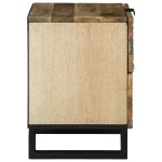 vidaXL Cabinet de noptieră 40x33.5x46 cm din lemn masiv de mango și lemn ingineresc vidaXL Cabinet de noptieră 40x33.5x46 cm din lemn masiv de mango și lemn ingineresc