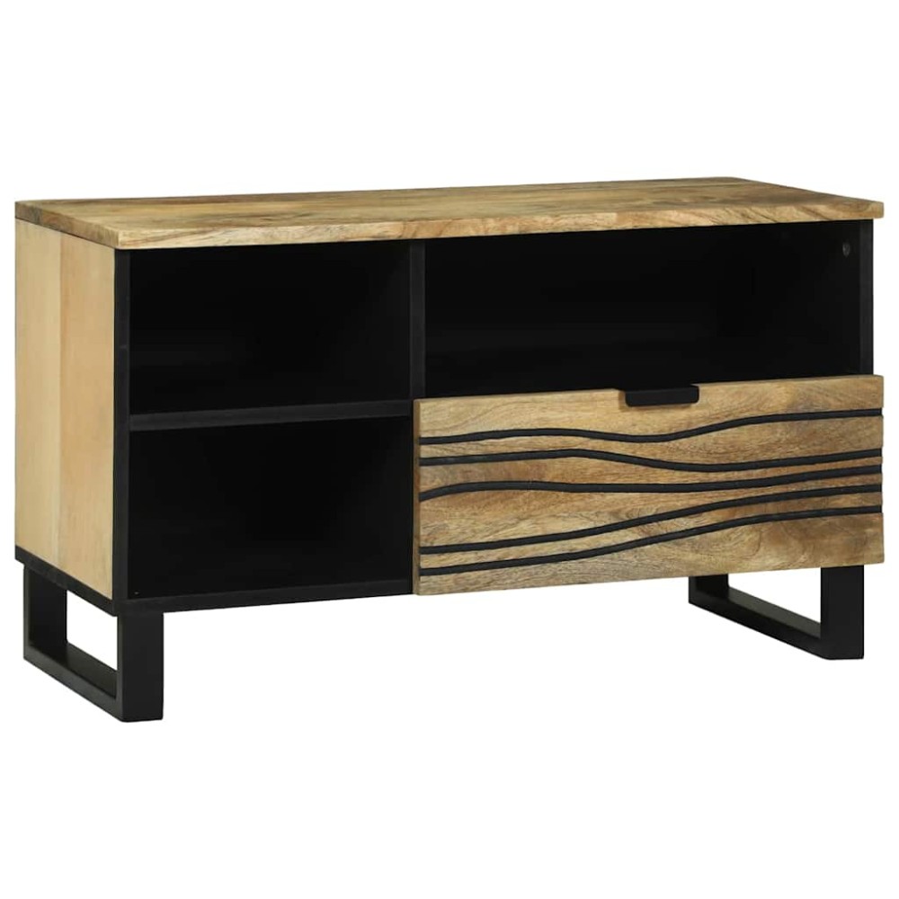 vidaXL Cabinet de depozitare media cu sertar cu raft Maro 80 x 33.5 x 46 cm