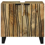 vidaXL Dulap pentru Chiuvetă cu raft Maro și negru 62 x 33 x 58 cm vidaXL Dulap pentru Chiuvetă cu raft Maro și negru 62 x 33 x 58 cm