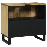 vidaXL Dulap pentru Chiuvetă cu raft Maro și negru 62 x 33 x 58 cm vidaXL Dulap pentru Chiuvetă cu raft Maro și negru 62 x 33 x 58 cm