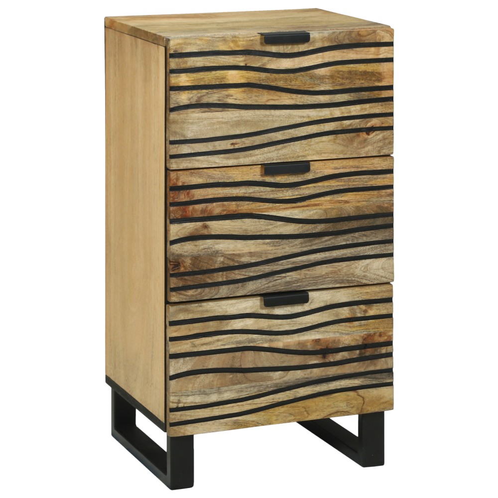 vidaXL Dulap - 40 x 33.5 x 75 cm, din lemn solid de mango și lemn ingineresc.