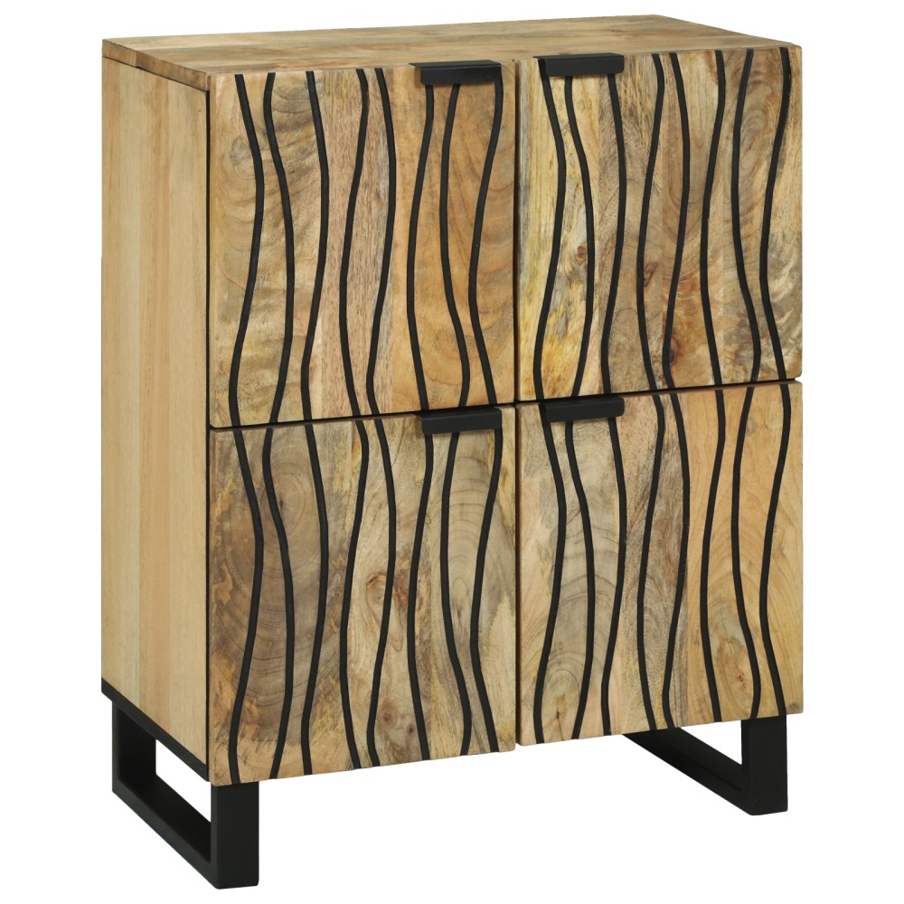 vidaXL Etajeră 60 x 33.5 x 75 cm - Din lemn de mango solid și lemn compus