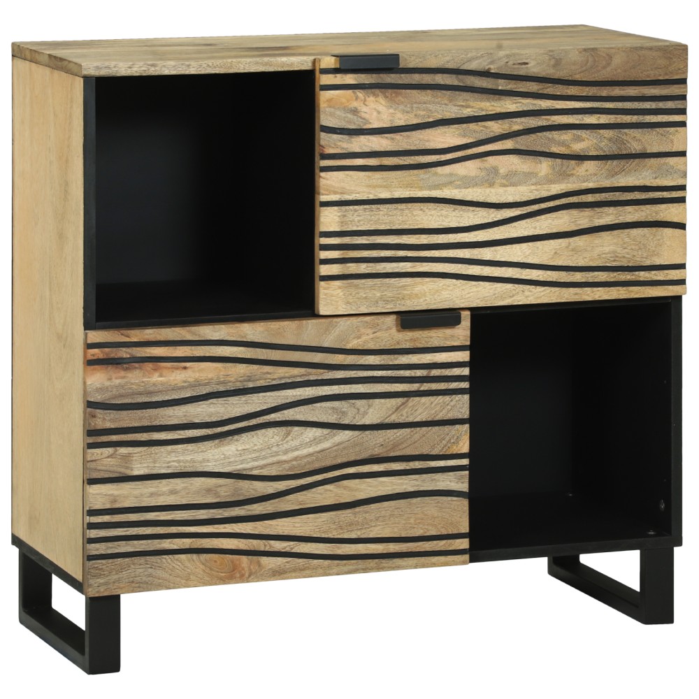 vidaXL Bufet – 80x33.5x75 cm, din lemn solid de mango