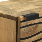 vidaXL Highboard - 40x33.5x110 cm, din lemn masiv de mango.