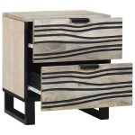 vidaXL Dulap de noapte cu sertar 2 pcs Alb și negru 40 x 33 x 46 cm vidaXL Dulap de noapte cu sertar 2 pcs Alb și negru 40 x 33 x 46 cm
