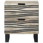 vidaXL Dulap de noapte cu sertar 2 pcs Alb și negru 40 x 33 x 46 cm vidaXL Dulap de noapte cu sertar 2 pcs Alb și negru 40 x 33 x 46 cm