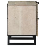 vidaXL Dulap de noapte cu sertar 2 pcs Alb și negru 40 x 33 x 46 cm vidaXL Dulap de noapte cu sertar 2 pcs Alb și negru 40 x 33 x 46 cm