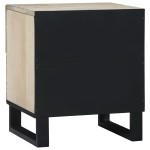vidaXL Dulap de noapte cu sertar 2 pcs Alb și negru 40 x 33 x 46 cm vidaXL Dulap de noapte cu sertar 2 pcs Alb și negru 40 x 33 x 46 cm