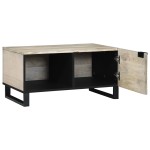 vidaXL Masă de cafea Alb, Negru 80 x 50 x 40 cm Lemn de mango solid vidaXL Masă de cafea Alb, Negru 80 x 50 x 40 cm Lemn de mango solid