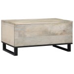 vidaXL Masă de cafea Alb, Negru 80 x 50 x 40 cm Lemn de mango solid vidaXL Masă de cafea Alb, Negru 80 x 50 x 40 cm Lemn de mango solid