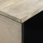 vidaXL Masă de cafea Alb, Negru 80 x 50 x 40 cm Lemn de mango solid vidaXL Masă de cafea Alb, Negru 80 x 50 x 40 cm Lemn de mango solid