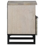vidaXL Dulap de noapte cu sertar Alb și negru 40 x 33 x 46 cm vidaXL Dulap de noapte cu sertar Alb și negru 40 x 33 x 46 cm