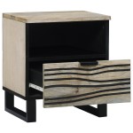 vidaXL Dulap de noapte cu sertar 2 pcs Alb și negru 40 x 33 x 46 cm vidaXL Dulap de noapte cu sertar 2 pcs Alb și negru 40 x 33 x 46 cm