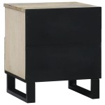 vidaXL Dulap de noapte cu sertar 2 pcs Alb și negru 40 x 33 x 46 cm vidaXL Dulap de noapte cu sertar 2 pcs Alb și negru 40 x 33 x 46 cm