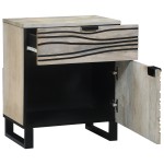 vidaXL Dulap de noapte cu sertar Alb și negru 50 x 33 x 60 cm vidaXL Dulap de noapte cu sertar Alb și negru 50 x 33 x 60 cm