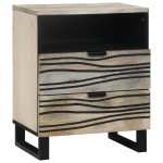 vidaXL Dulap de noapte cu sertar Alb și negru 50 x 33 x 60 cm vidaXL Dulap de noapte cu sertar Alb și negru 50 x 33 x 60 cm