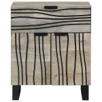 vidaXL Dulap de noapte cu sertar Alb și negru 50 x 33 x 60 cm vidaXL Dulap de noapte cu sertar Alb și negru 50 x 33 x 60 cm