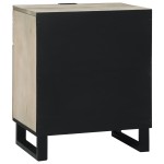 vidaXL Dulap de noapte cu sertar Alb și negru 50 x 33 x 60 cm vidaXL Dulap de noapte cu sertar Alb și negru 50 x 33 x 60 cm