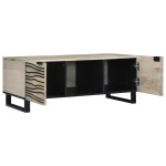 vidaXL Masă de cafea cu raft cu depozitare cu ușă Alb, Negru 100 x 50 x 40 cm vidaXL Masă de cafea cu raft cu depozitare cu ușă Alb, Negru 100 x 50 x 40 cm