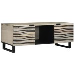 vidaXL Masă de cafea cu raft cu depozitare cu ușă Alb, Negru 100 x 50 x 40 cm vidaXL Masă de cafea cu raft cu depozitare cu ușă Alb, Negru 100 x 50 x 40 cm