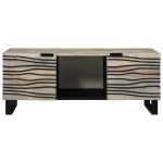 vidaXL Masă de cafea cu raft cu depozitare cu ușă Alb, Negru 100 x 50 x 40 cm vidaXL Masă de cafea cu raft cu depozitare cu ușă Alb, Negru 100 x 50 x 40 cm