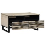 vidaXL Masă de cafea cu sertar cu depozitare Alb, Negru 80 x 50 x 40 cm vidaXL Masă de cafea cu sertar cu depozitare Alb, Negru 80 x 50 x 40 cm