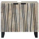 vidaXL Dulap de chiuvetă cu raft cu ușă Maro și negru 62 x 33 x 58 cm vidaXL Dulap de chiuvetă cu raft cu ușă Maro și negru 62 x 33 x 58 cm