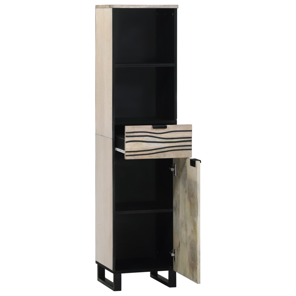 vidaXL Dulap pentru Chiuveta de Baie cu raft Alb 38 x 33 x 160 cm