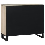 vidaXL Bufet Alb 90 x 33 x 75 cm Lemn masiv de mango