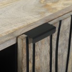 vidaXL Bufet Alb 90 x 33 x 75 cm Lemn masiv de mango