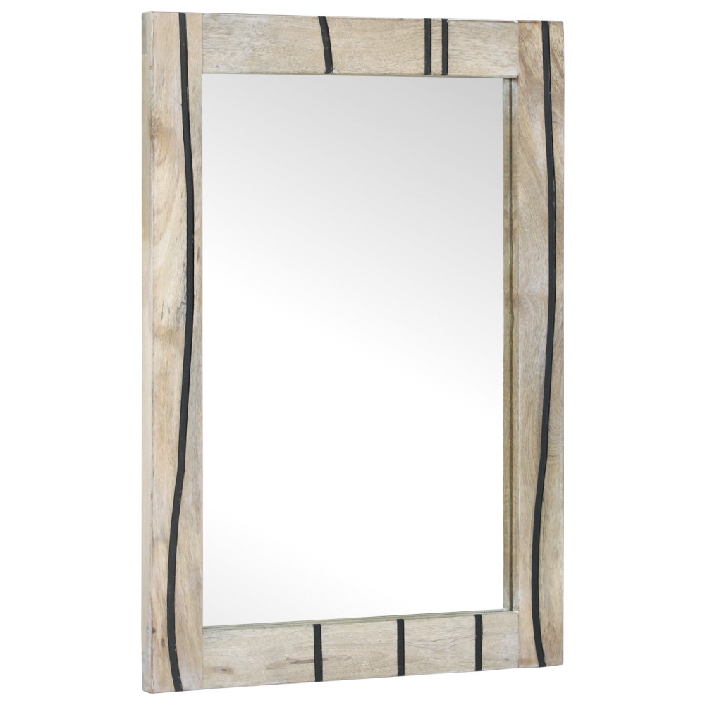 vidaXL Oglindă pentru baie cu oglindă Maro, argintiu 50 x 2.5 x 70 cm