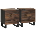 vidaXL Dulap de noapte 2 pcs castan 40 x 33 x 46 cm vidaXL Dulap de noapte 2 pcs castan 40 x 33 x 46 cm