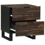 vidaXL Dulap de noapte cu sertar 2 pcs castan 40 x 33 x 46 cm vidaXL Dulap de noapte cu sertar 2 pcs castan 40 x 33 x 46 cm