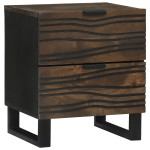 vidaXL Dulap de noapte cu sertar 2 pcs castan 40 x 33 x 46 cm vidaXL Dulap de noapte cu sertar 2 pcs castan 40 x 33 x 46 cm