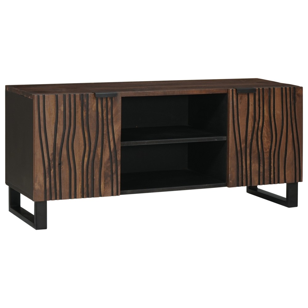 vidaXL Cabinet TV, 105 x 33.5 x 46 cm, din lemn masiv de mango.