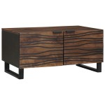 vidaXL Masă de cafea - 80 x 50 x 40 cm, făcută din lemn masiv și lemn stratificat. vidaXL Masă de cafea - 80 x 50 x 40 cm, făcută din lemn masiv și lemn stratificat.