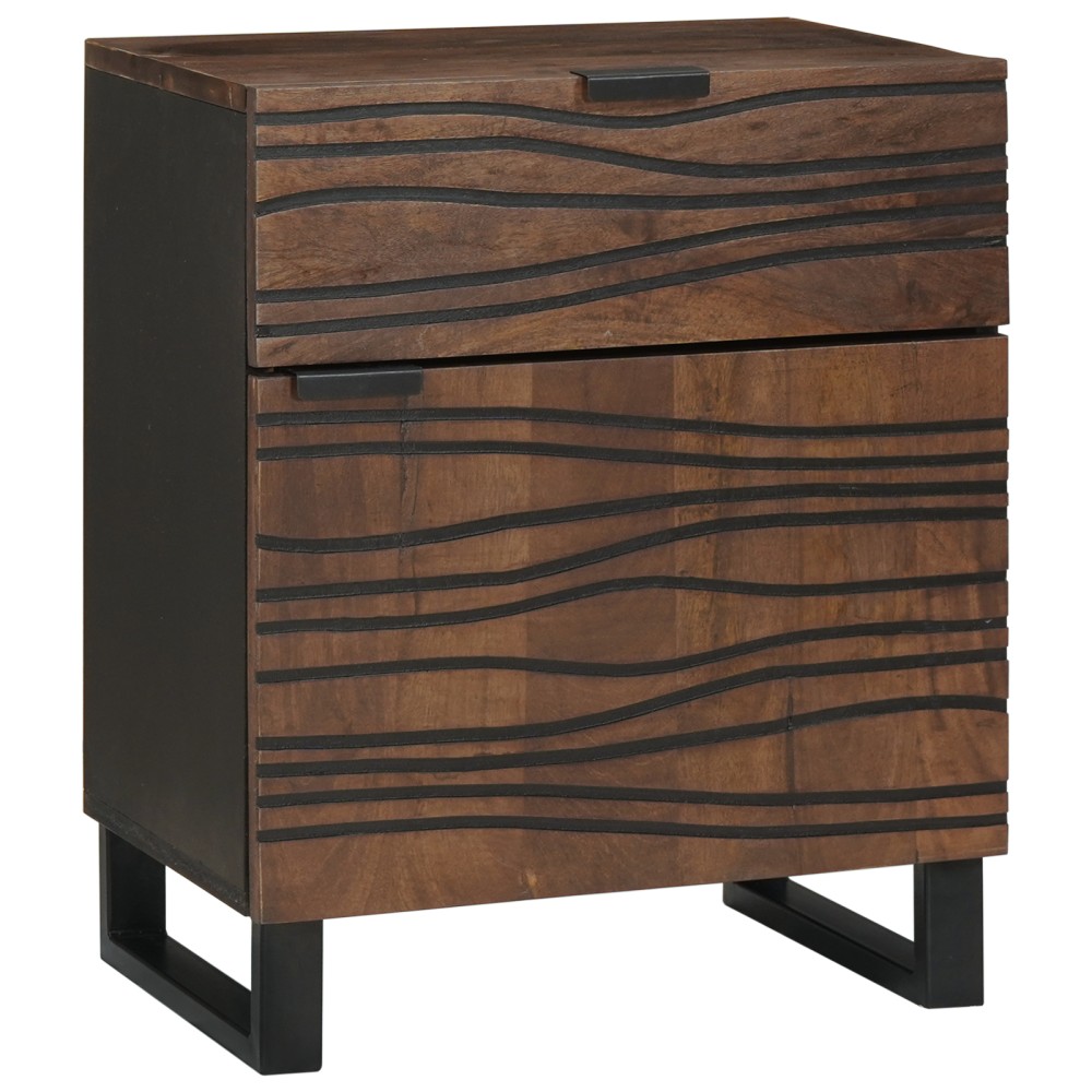vidaXL Cabinet pentru noptieră 50x33x60 cm din lemn masiv de nuc